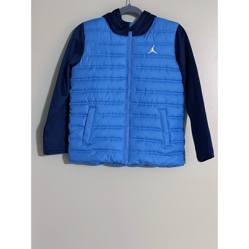 Jordan Boys Puffer Jacket Legend Blue Navy Size Medium - Picture 1 of 6